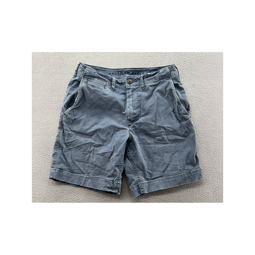 American Eagle Shorts Mens Sz 28 Next Level Flex Chino Shorts Blue 8" Inseam
